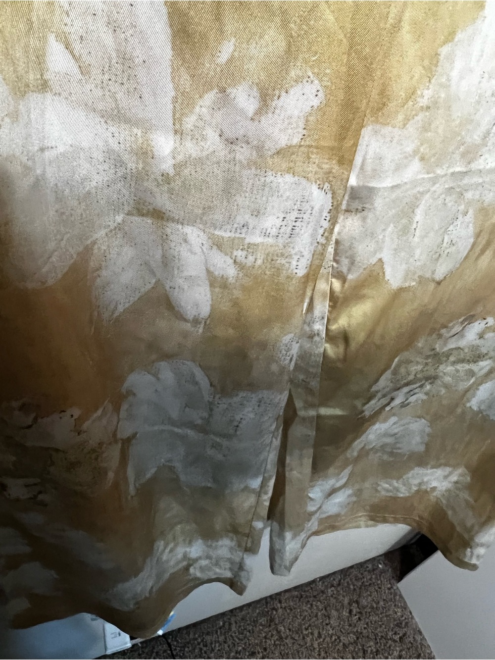 Commense NWT Semi Sheer Golden Romance Floral Print Wide Leg Palazzo Pants - Picture 6 of 12